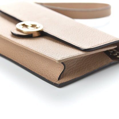 Gucci Dollar Calfskin Interlocking G Chain Wallet Camelia 6 of 9