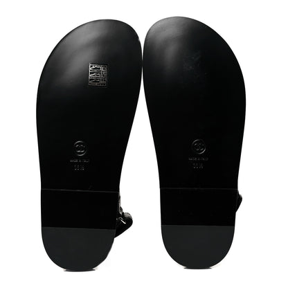 Chanel Grained Calfskin Velcro Dad Sandals 36.5 Black 5 of 9