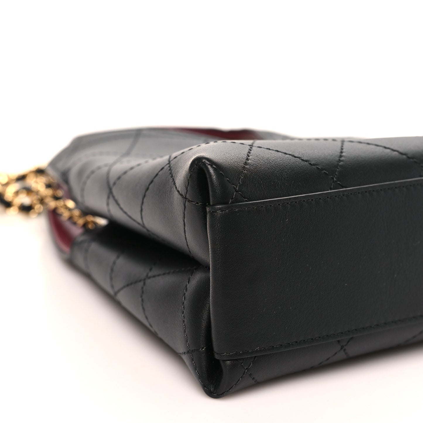 Calfskin Chic Lady Small Shopping Tote Black