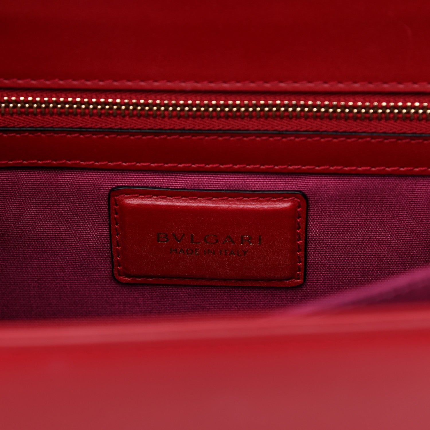 Bulgari Calfskin Serpenti Forever Top Handle Red 8 of 11