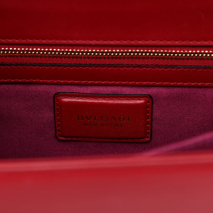 Bulgari Calfskin Serpenti Forever Top Handle Red 8 of 11