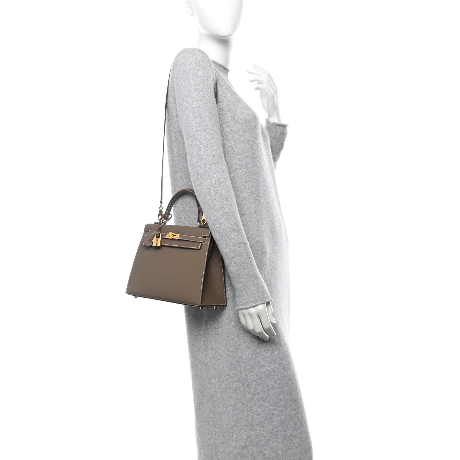 Hermes Epsom Kelly Sellier 25 Etoupe 2 of 11