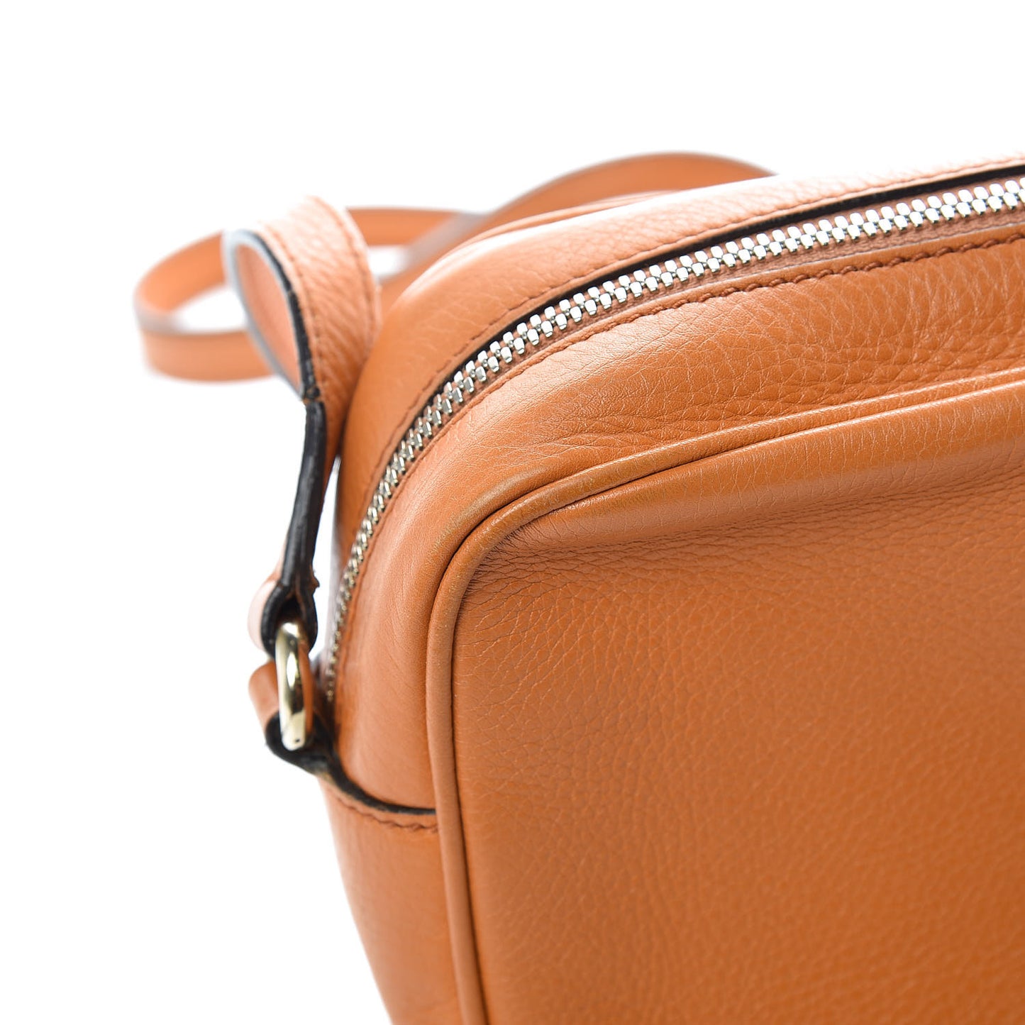 Pebbled Calfskin Small Soho Disco Bag Curcuma