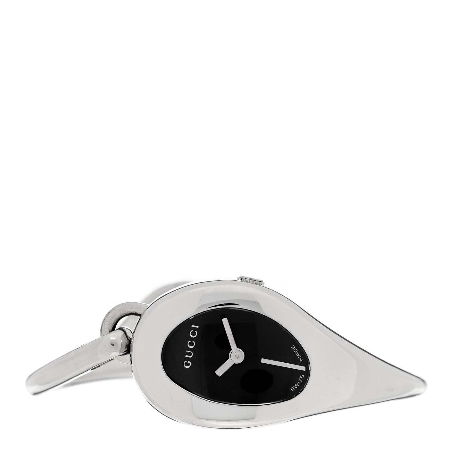 Stainless Steel 21mm Horsebit Quartz Watch Black