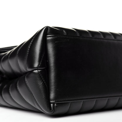 Saint Laurent Calfskin Y Quilted Monogram Medium Loulou Chain Satchel Black 8 of 9