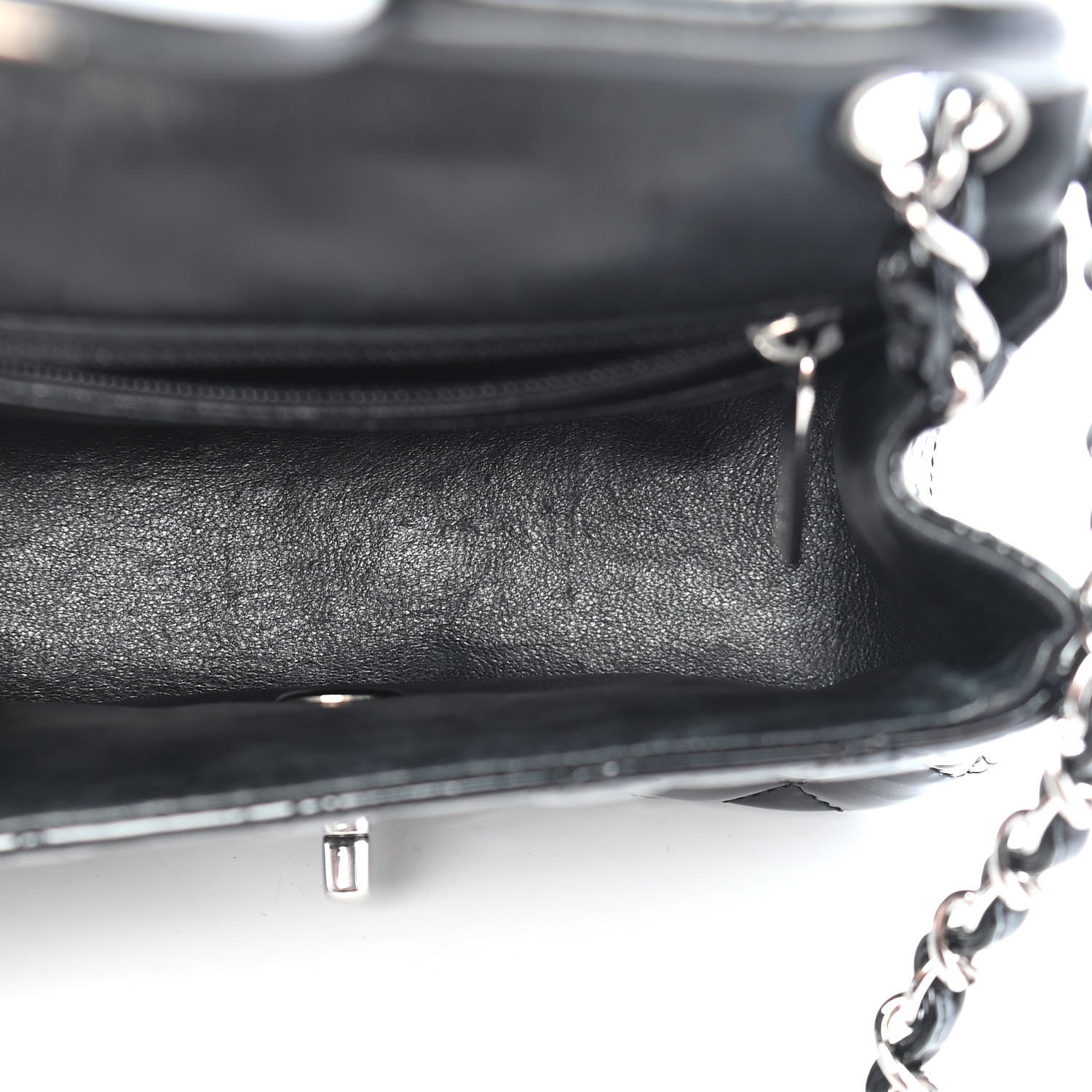 Chanel Patent Calfskin Quilted Mini Square Flap Black 5 of 9