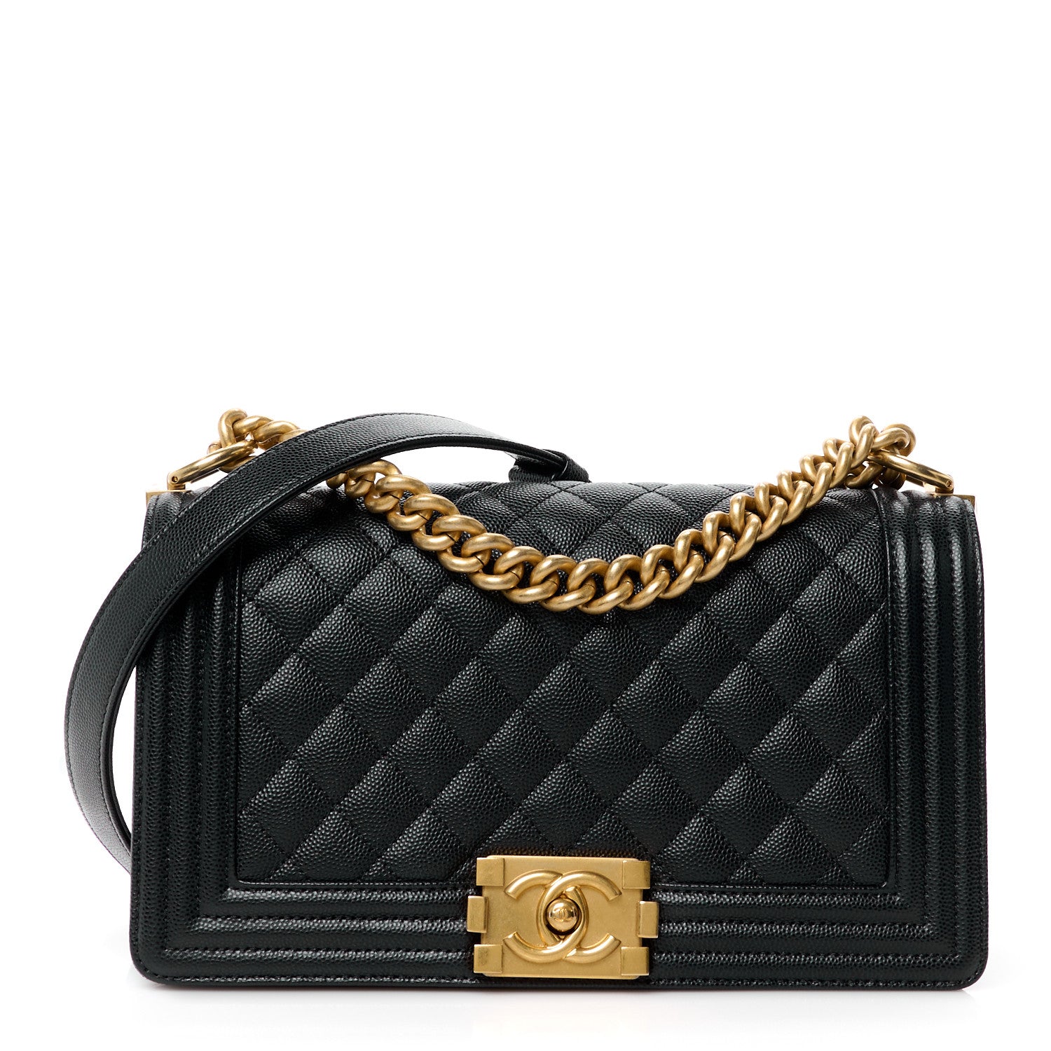 Chanel Caviar Quilted Medium Boy Flap Black 1 of 13