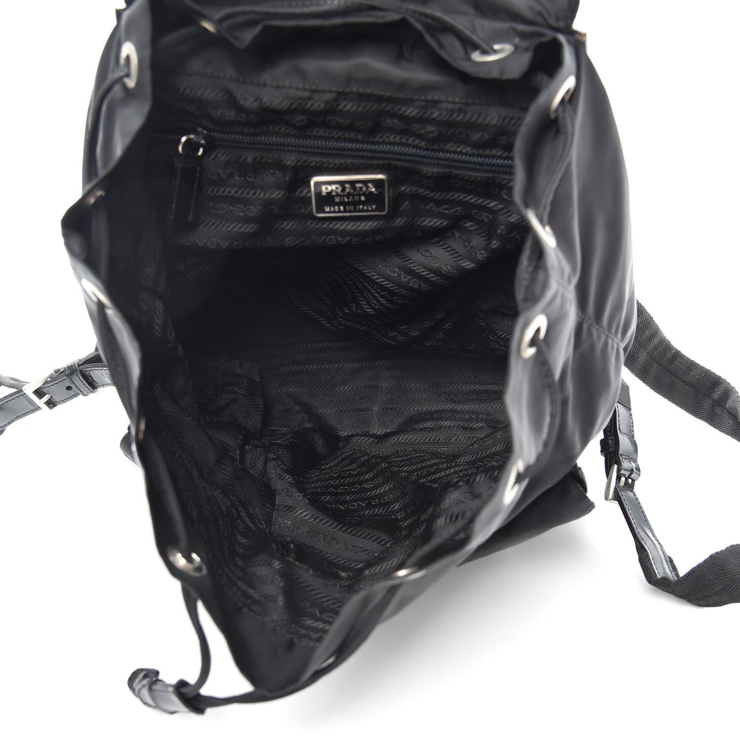 Prada Nylon Vela Medium Backpack Black 5 of 8