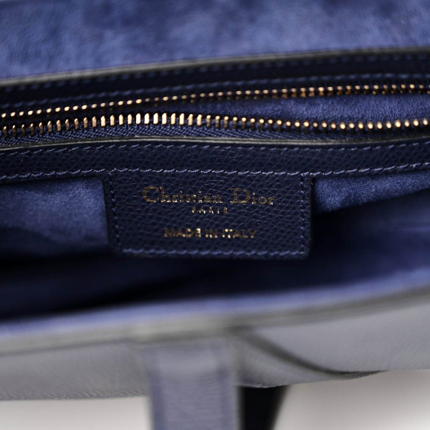 Grained Calfskin Saddle Bag Navy