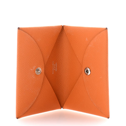 Hermes Epsom Calvi Card Case Abricot 5 of 6