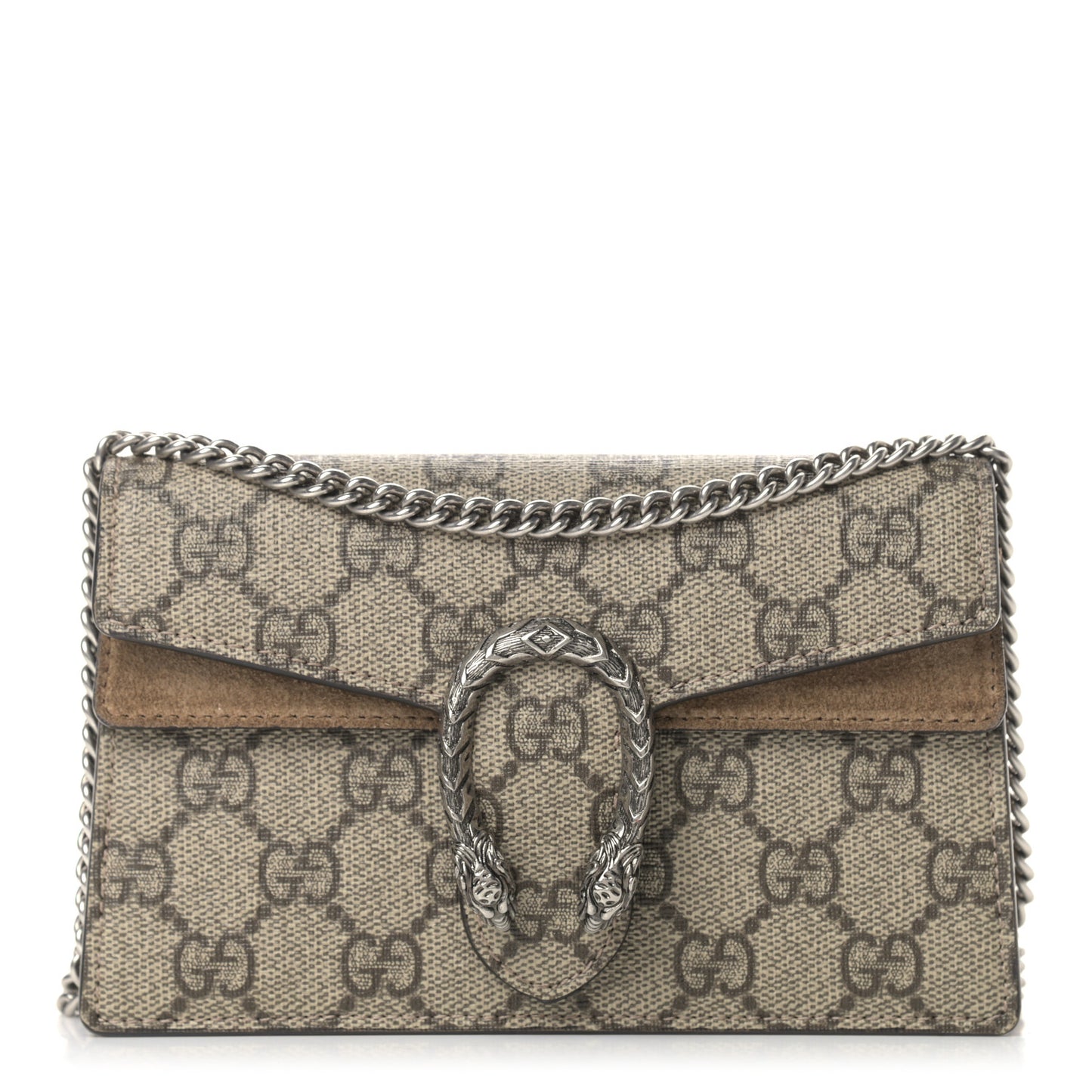 GG Supreme Monogram Super Mini Dionysus Shoulder Bag Taupe