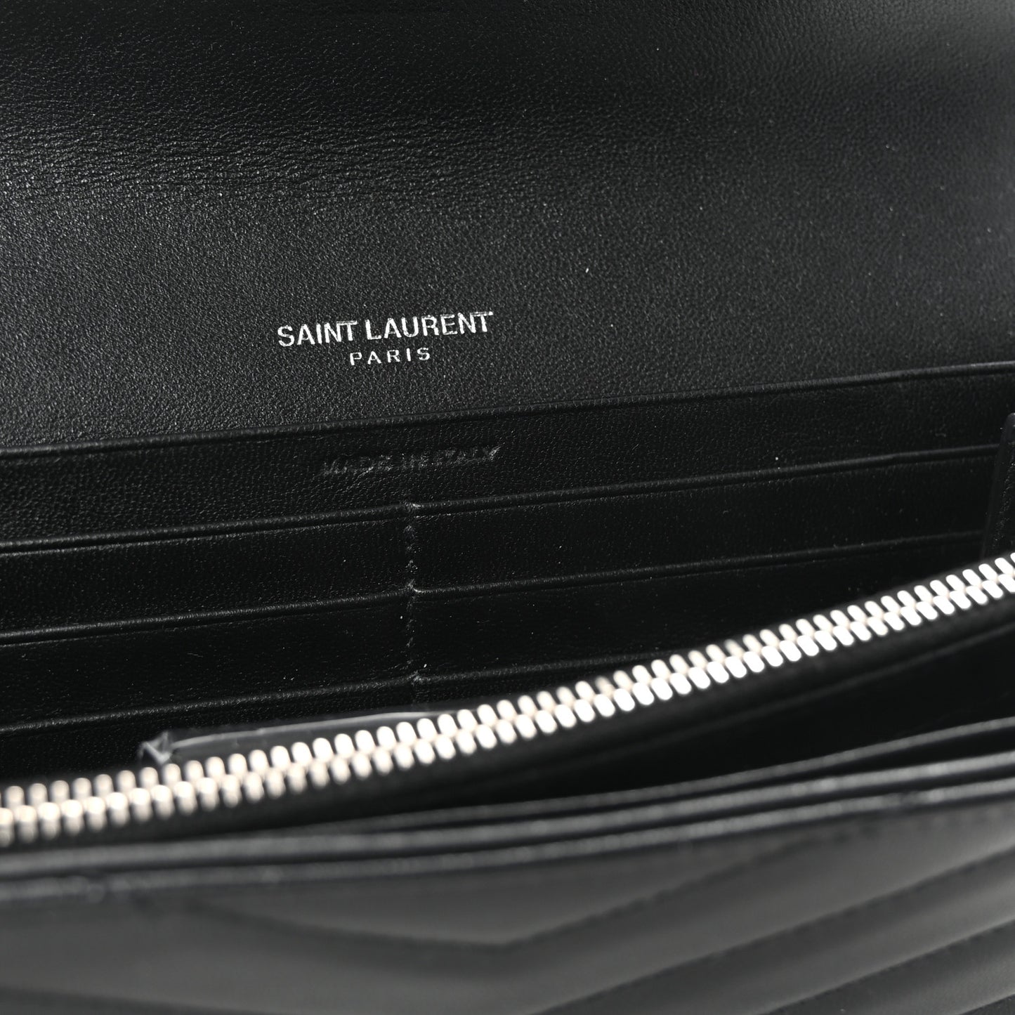 Lambskin Y Quilted Monogram Large Loulou Flap Wallet Black