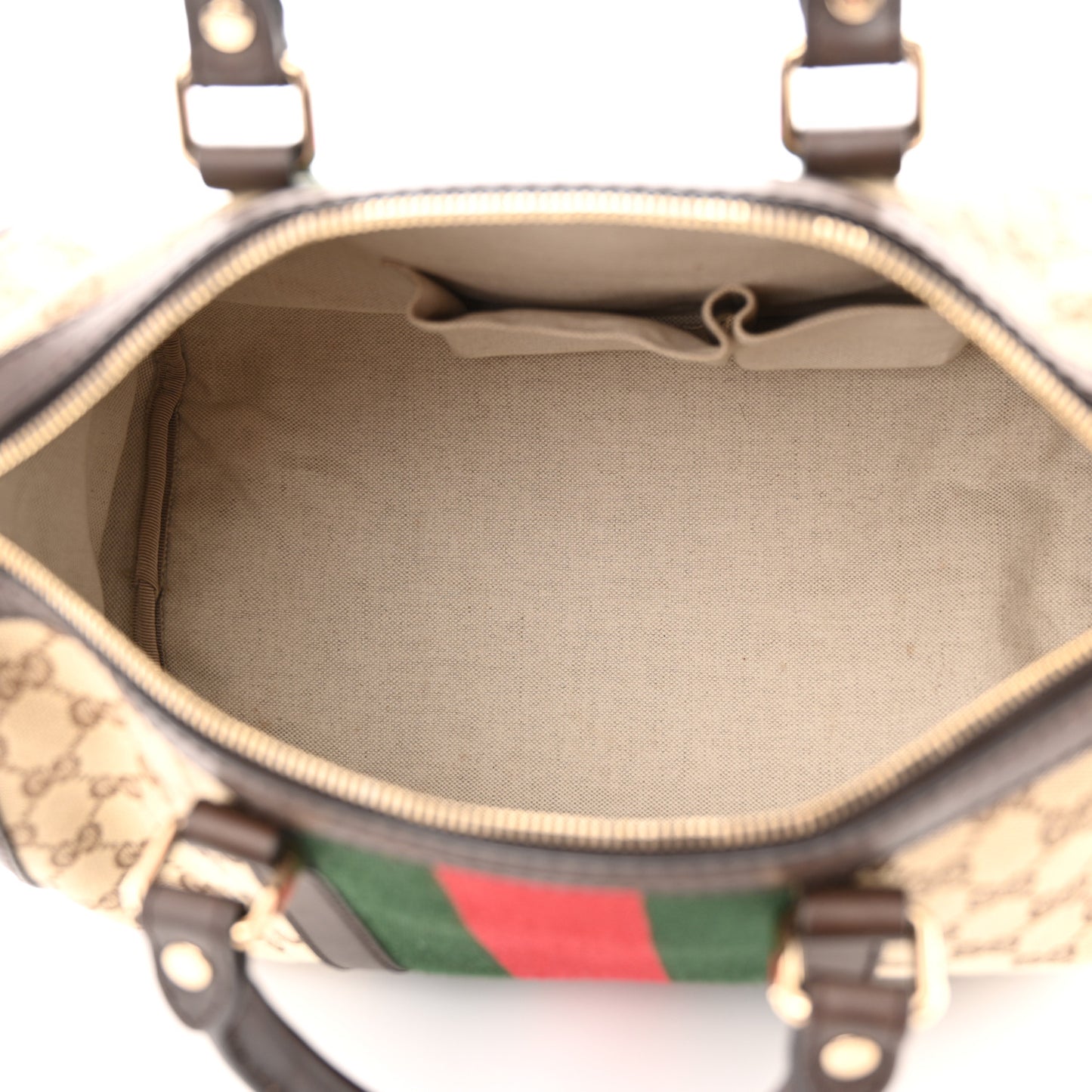 Monogram Vintage Web Medium Boston Dark Brown