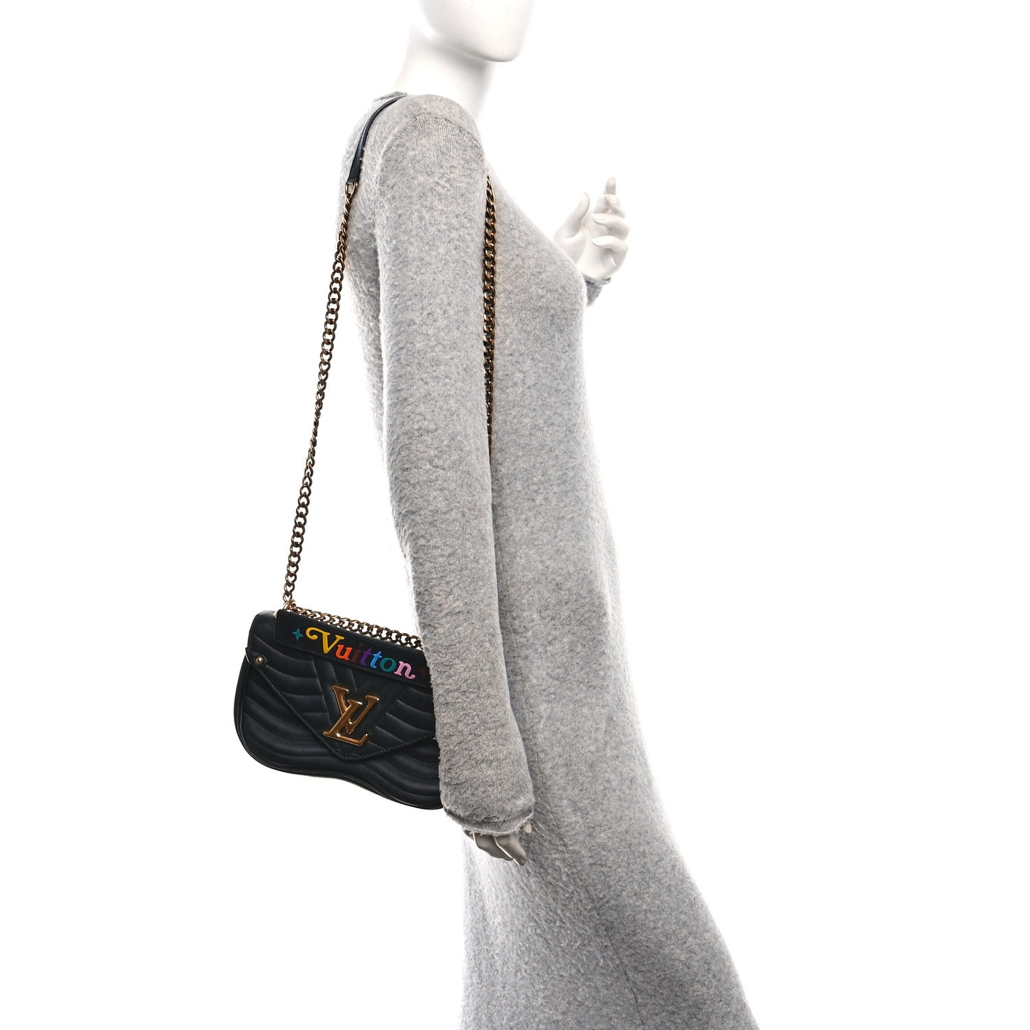 Calfskin New Wave Chain MM Black