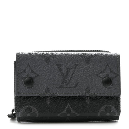 Louis Vuitton LOUIS VUITTON Reverse Monogram Eclipse Organizer Zippy Compact Wallet 1 of 8