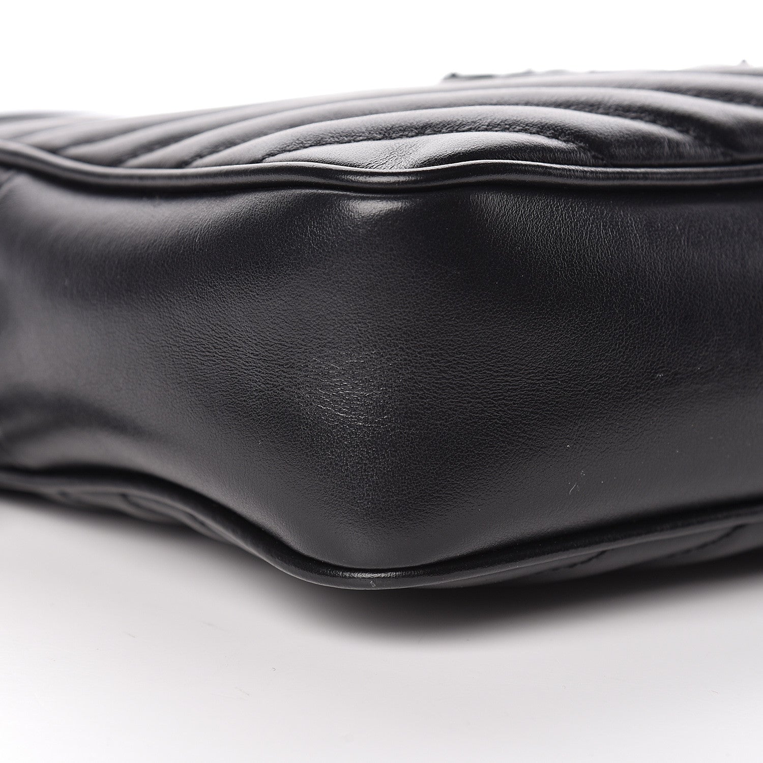 Saint Laurent Calfskin Matelasse Monogram Lou Camera Bag Black 8 of 11