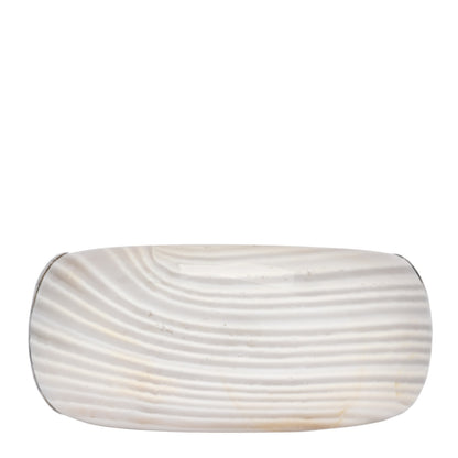 John Hardy Sterling Silver White Agate Cuff Bracelet 1 of 12