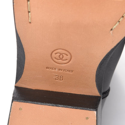 Chanel Calfskin Knee High Boots 38 Black 7 of 13