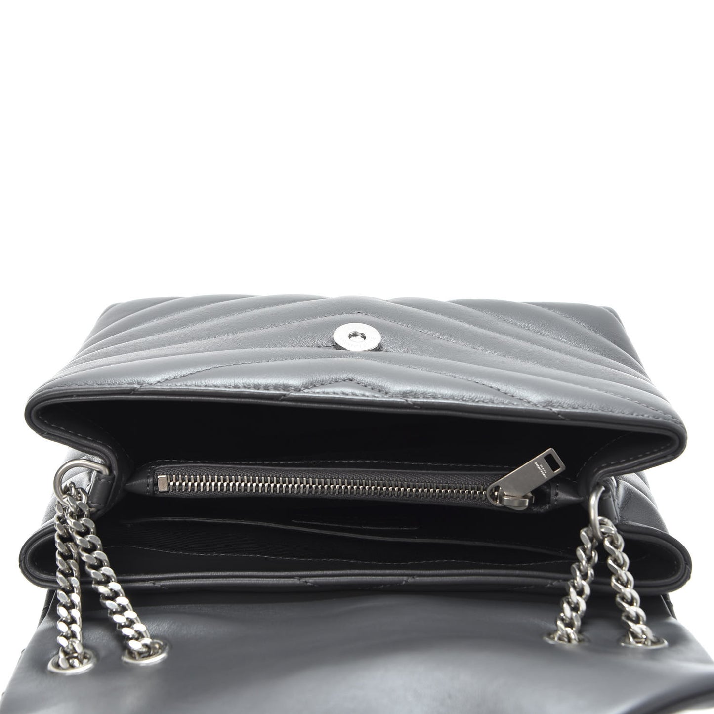Calfskin Y Quilted Monogram Small Loulou Chain Satchel Earth