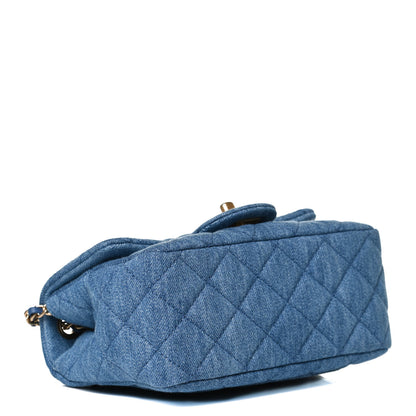 Chanel Denim Quilted Mini Pearl Crush Flap Blue 4 of 12