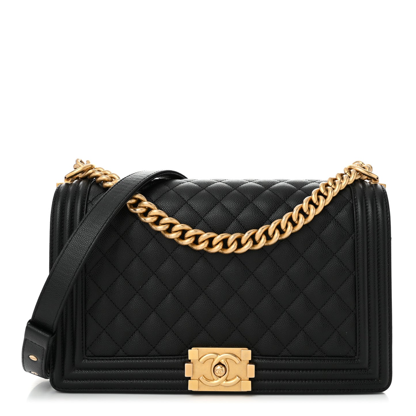 Caviar Quilted New Medium Boy Flap Black