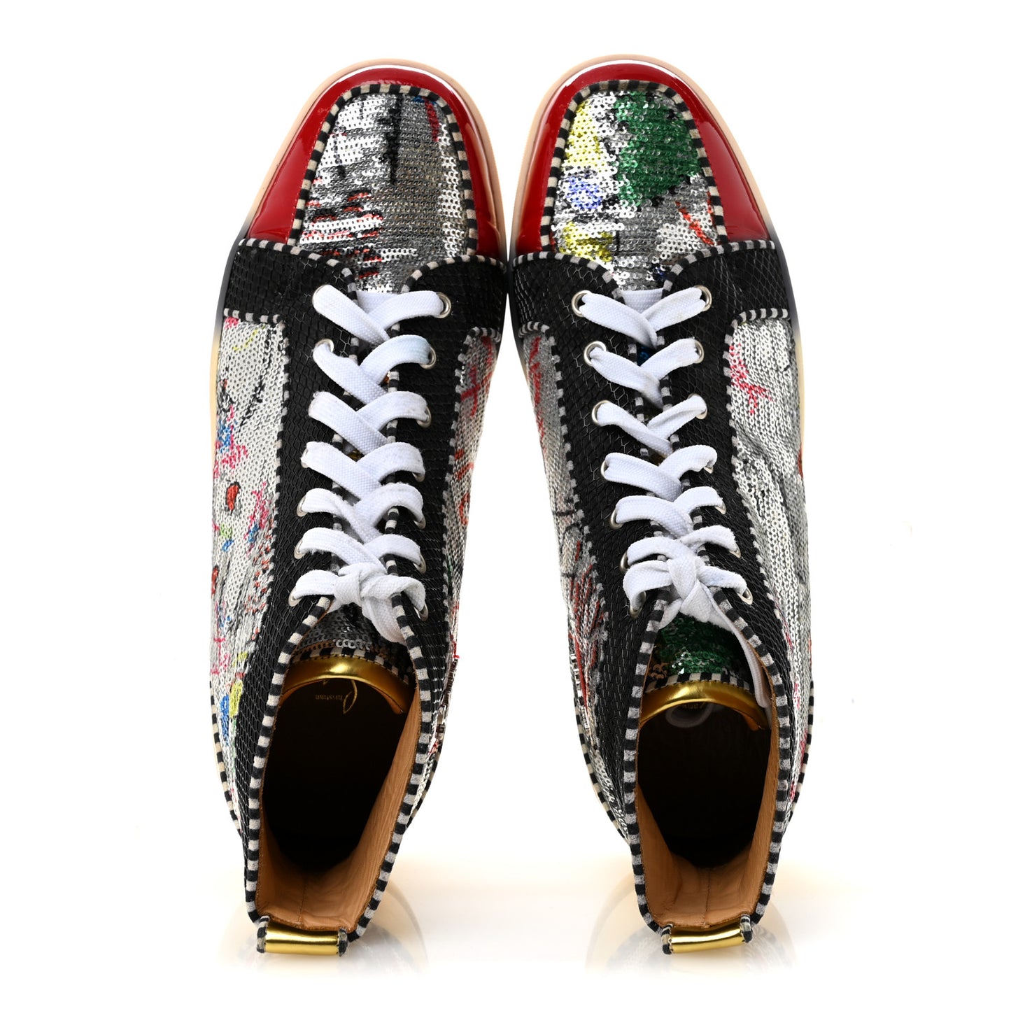 Patent Flash Paillettes Mens Rantus Orlato Sneakers 44 Version Silver