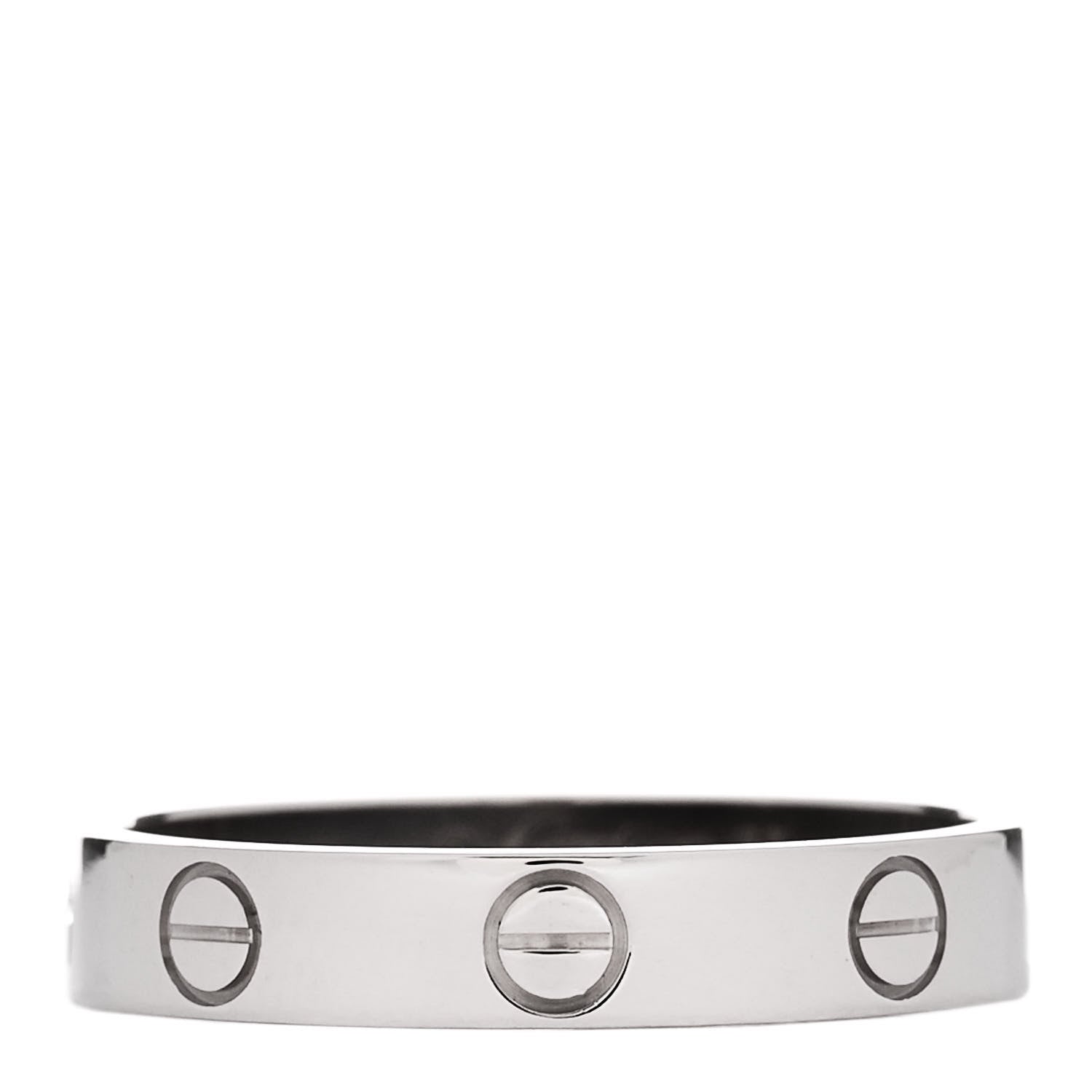 Cartier 18K White Gold 3.5mm LOVE Wedding Band Ring 55 7.25 1 of 4