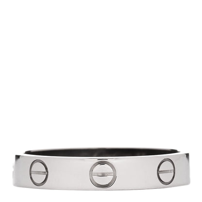 Cartier 18K White Gold 3.5mm LOVE Wedding Band Ring 55 7.25 1 of 4