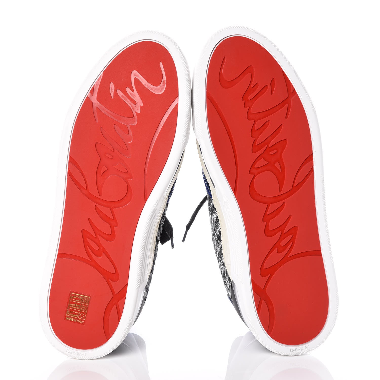 Christian Louboutin Calfskin Mesh Aurelien Flat Sneakers 44 Multi 5 of 8