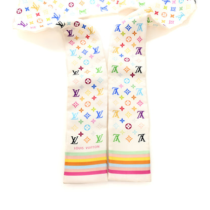 Louis Vuitton Silk Monogram Multicolor Bandeau White 2 of 3