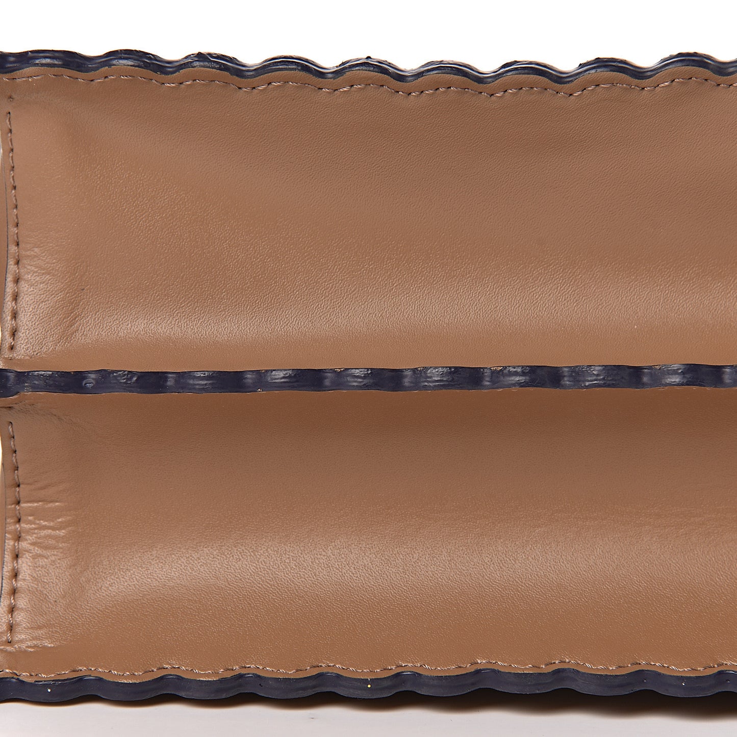 Vitello Liberty Scalloped Studded Kan I Shoulder Bag Sand