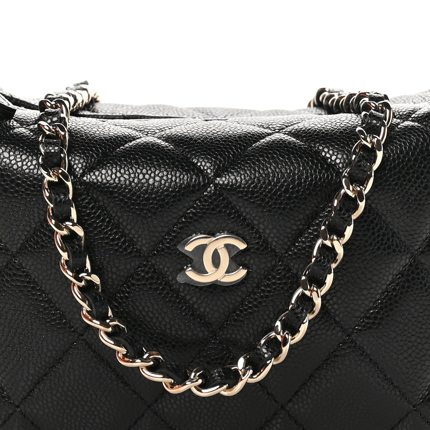 Chanel Caviar Quilted Hobo Clutch With Chain Black Clutch With Chain Black 8 of 10