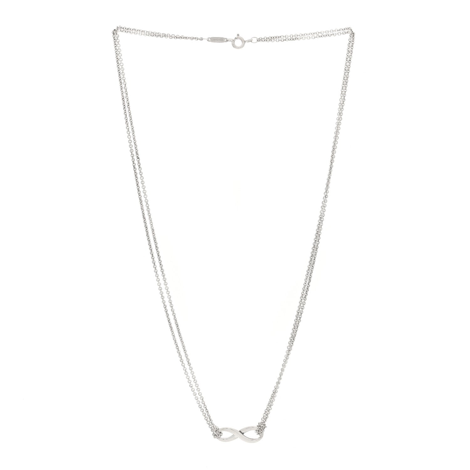 Tiffany Sterling Silver Infinity Pendant Necklace 2 of 4