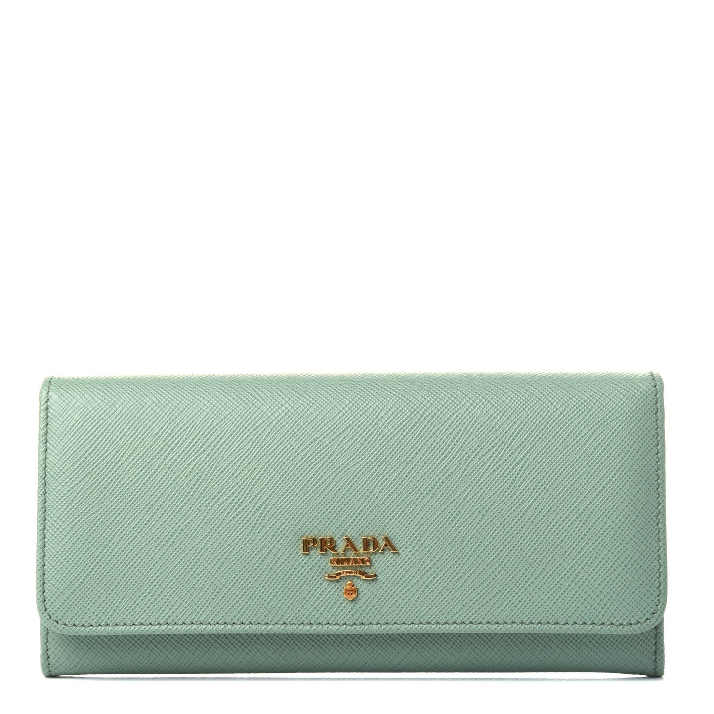 Saffiano Metal Continental Flap Travel Wallet Acquamarina