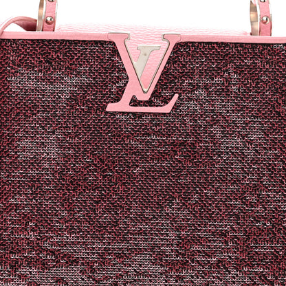 Louis Vuitton Sequins Metallic Taurillon Capucines BB Pink 7 of 13