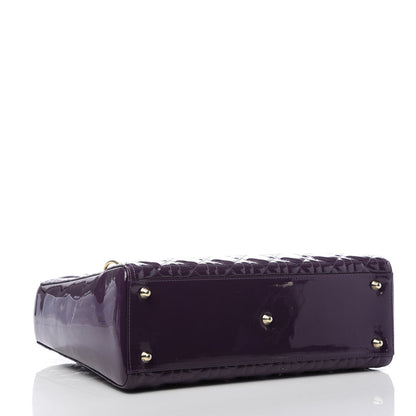 Christian Dior Patent Cannage Large Lady Dior Violet Purple 4 of 11