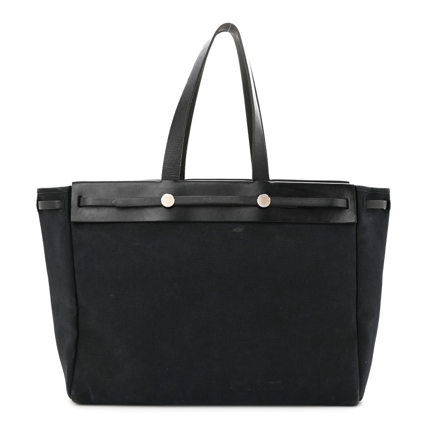 Hermes Toile Vache Hunter Herbag Cabas MM Black 2 of 16