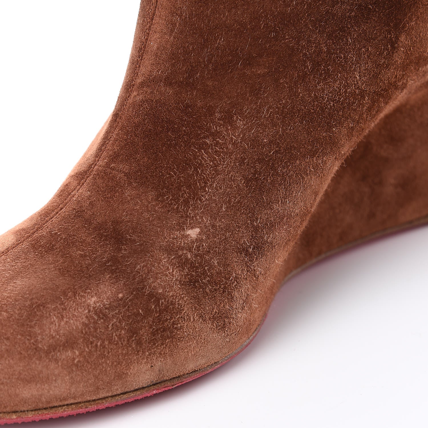 Christian Louboutin Suede Calfskin Pouliche Fringe 70 Boots 37.5 Havane 9 of 10