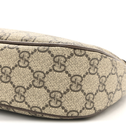 Gucci GG Supreme Monogram Textured Dollar Calfskin Small Ophidia Hobo Beige Ebony New Acero 10 of 12