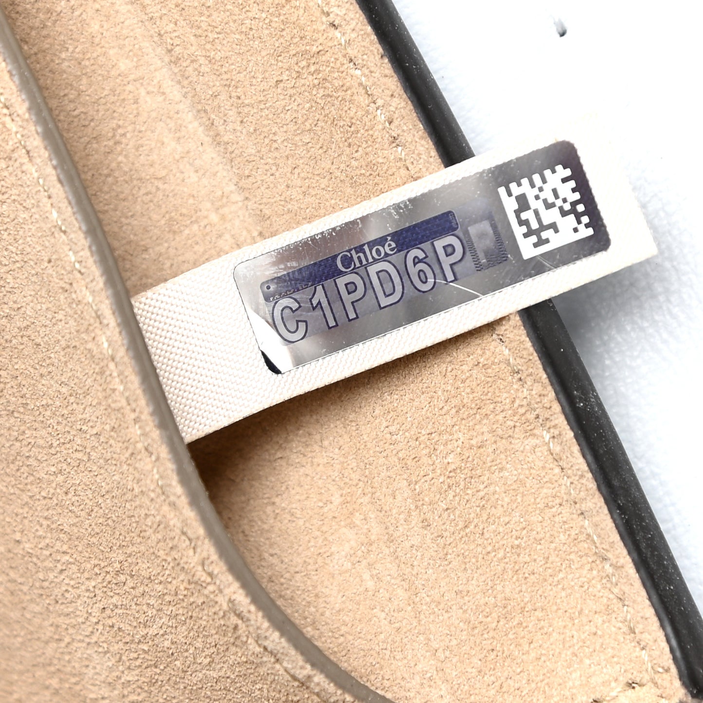 Suede Calfskin Mini Faye Bracelet Bag Airy Grey