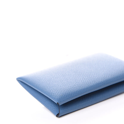 Hermes Epsom Calvi Card Case Deep Bleu 6 of 8