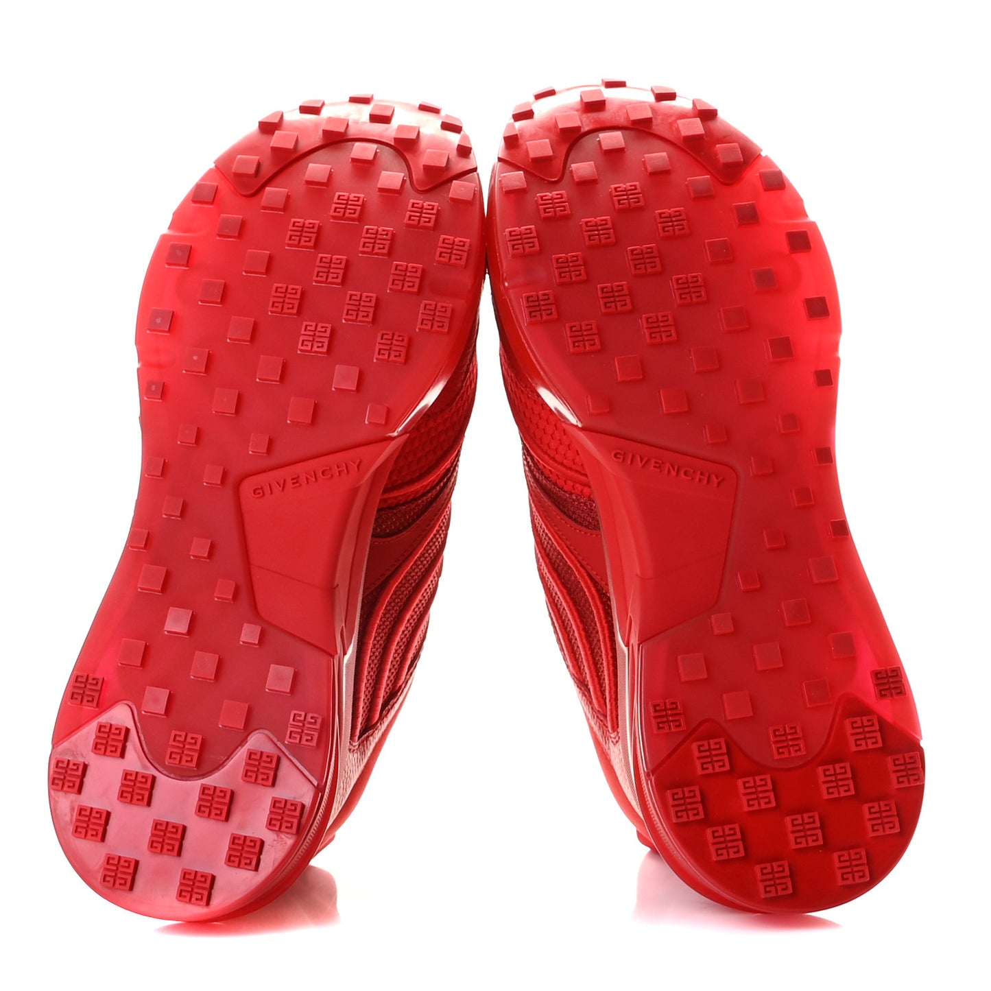 Calfskin Mesh Technical Canvas Mens GIV 1 Sneakers 40 Red
