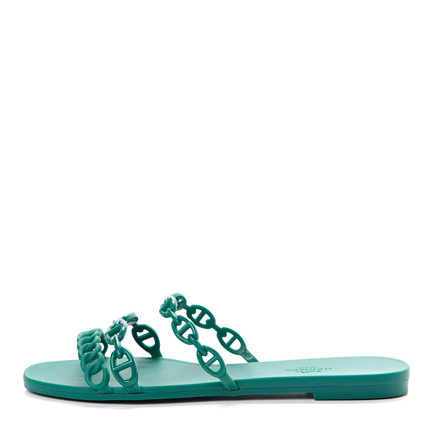 Rubber Chaine d'Ancre Rivage Sandals 38 Vert d'Ete