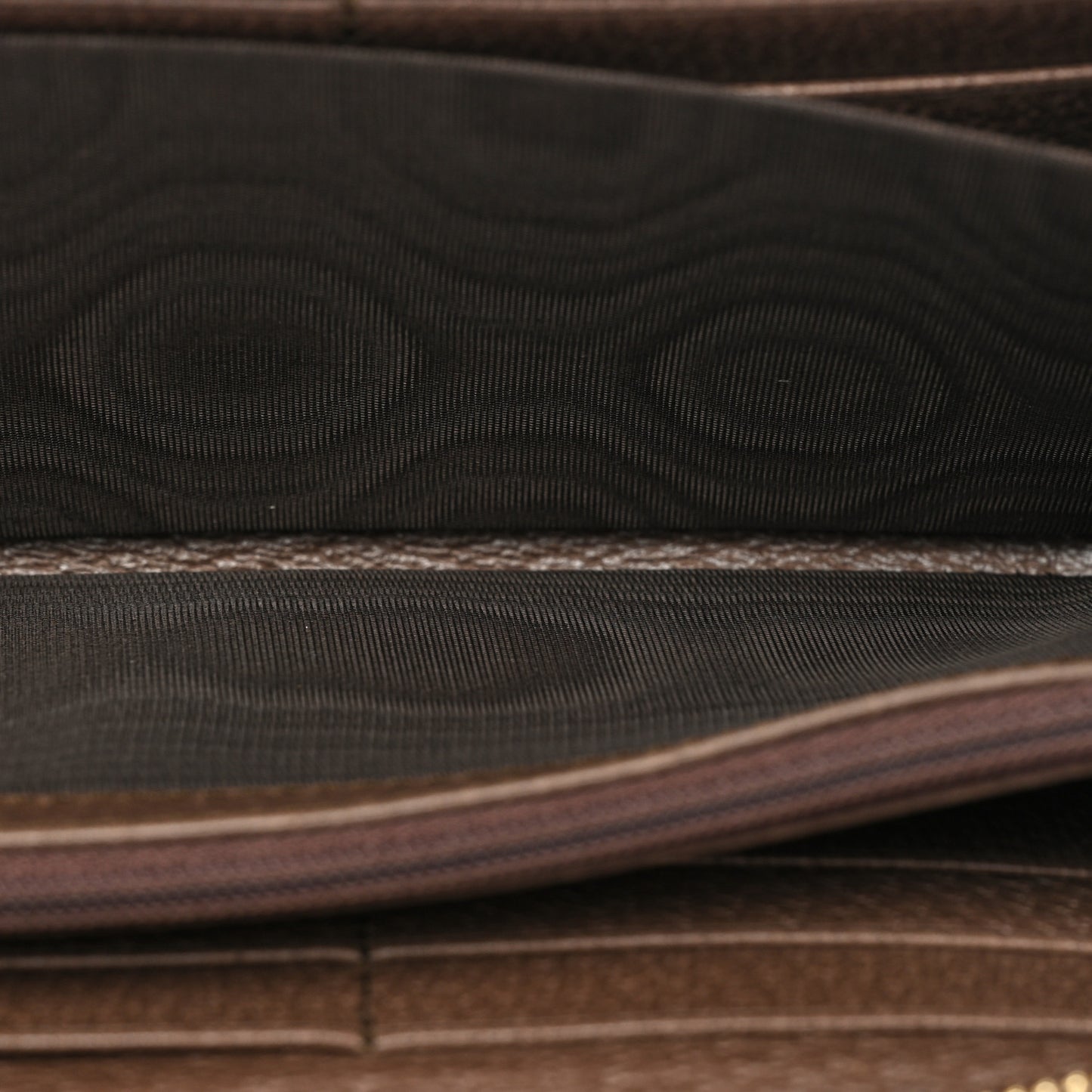 GG Supreme Monogram Web Ophidia Zip Around Wallet Brown