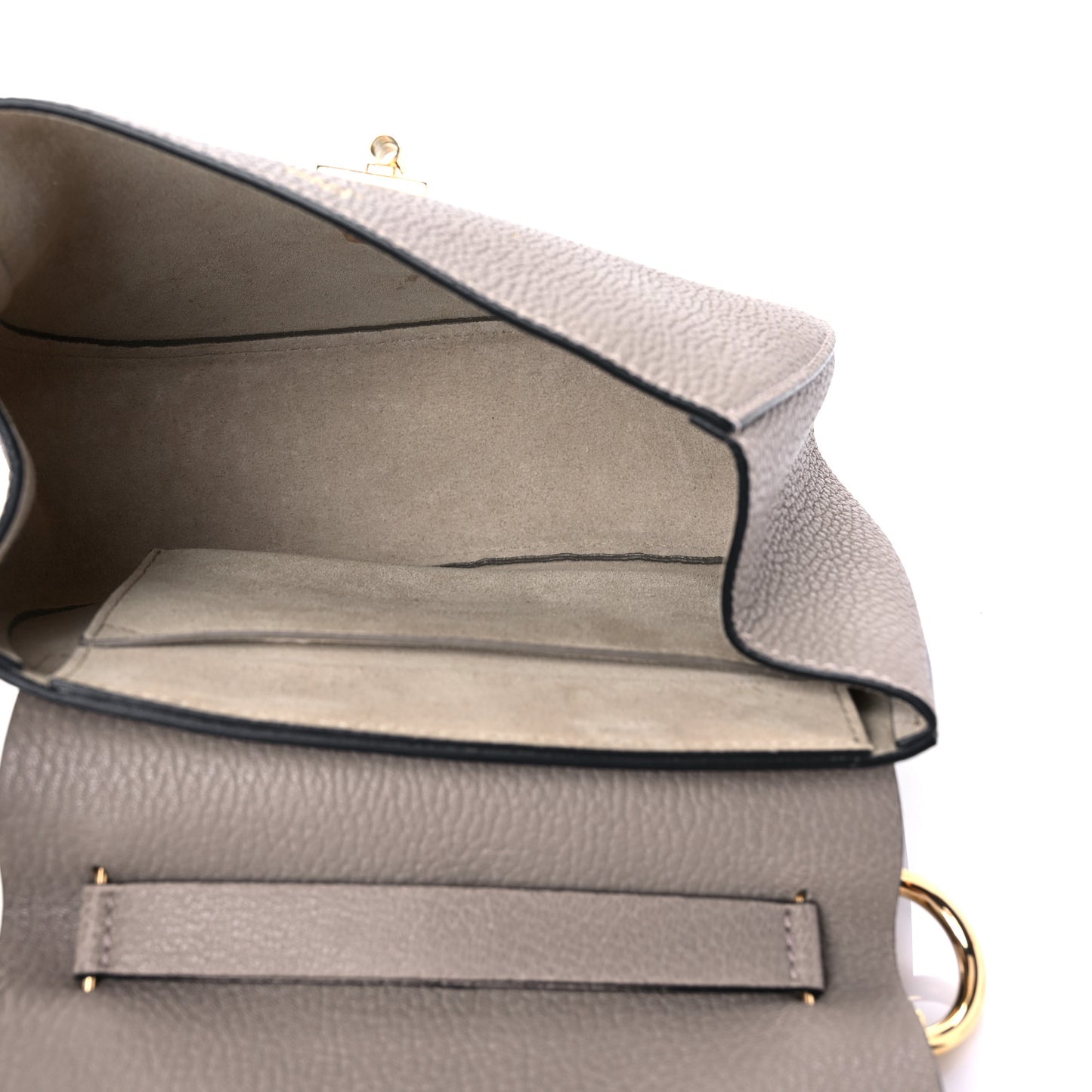 Grained Lambskin Drew Shoulder Bag Motty Grey