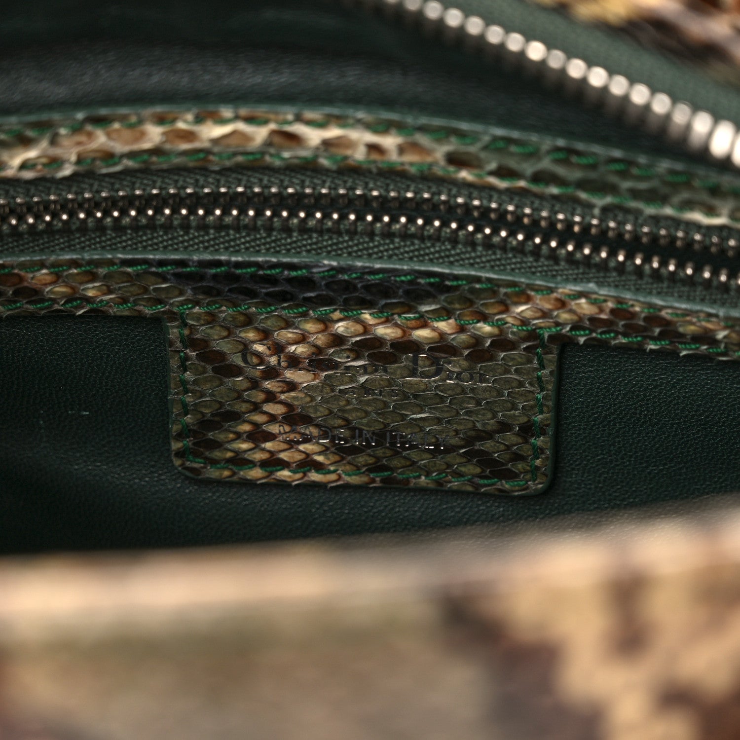 Christian Dior Snakeskin Medium Lady Dior Brown Multicolor 6 of 11