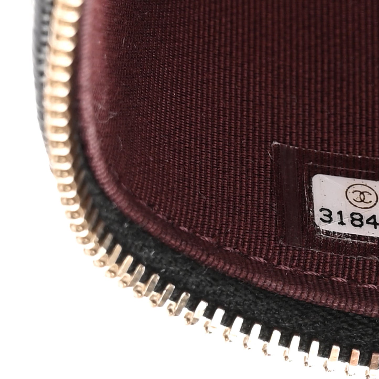 Caviar Quilted Small Vanity Case With Chain Black