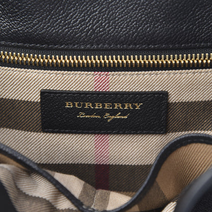 Burberry Soft Grain Calfskin Medium Buckle Tote Black 6 of 12