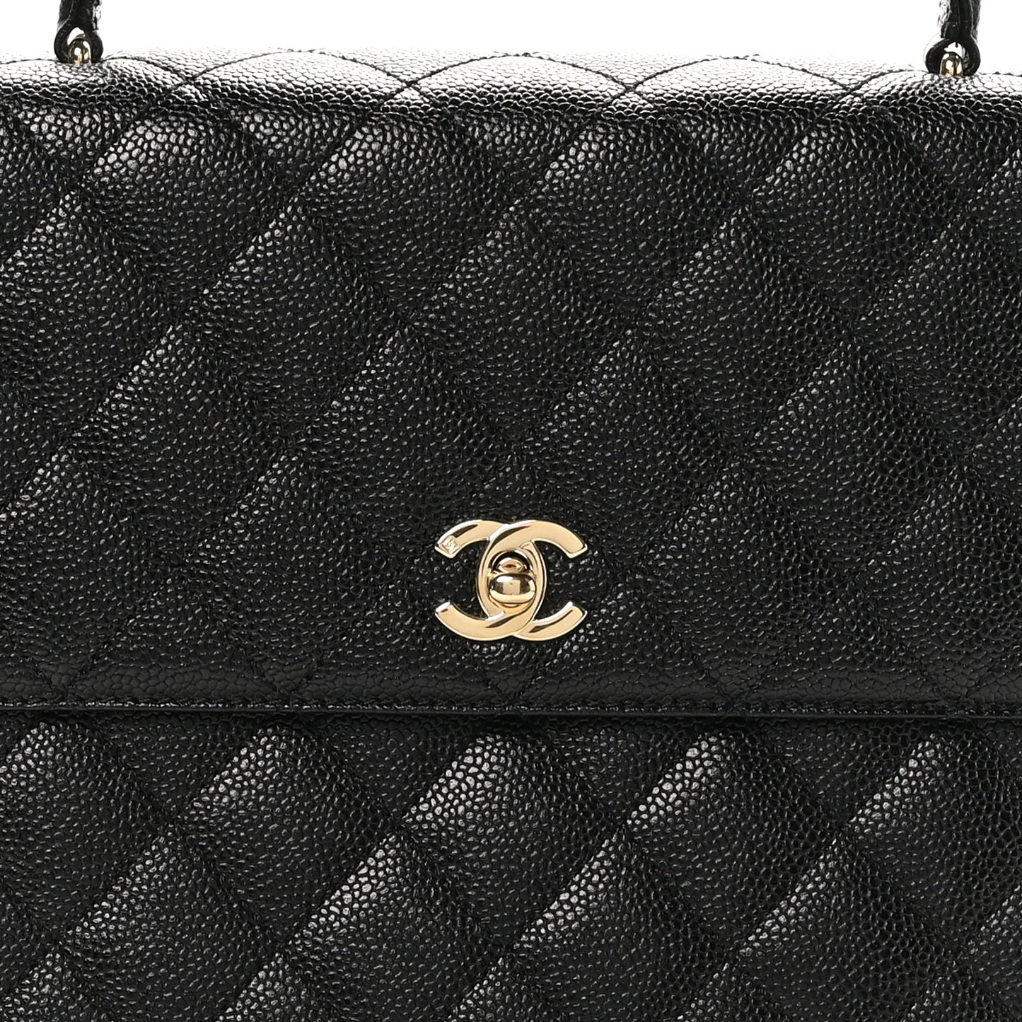 Caviar Quilted Jumbo Kelly Flap Black