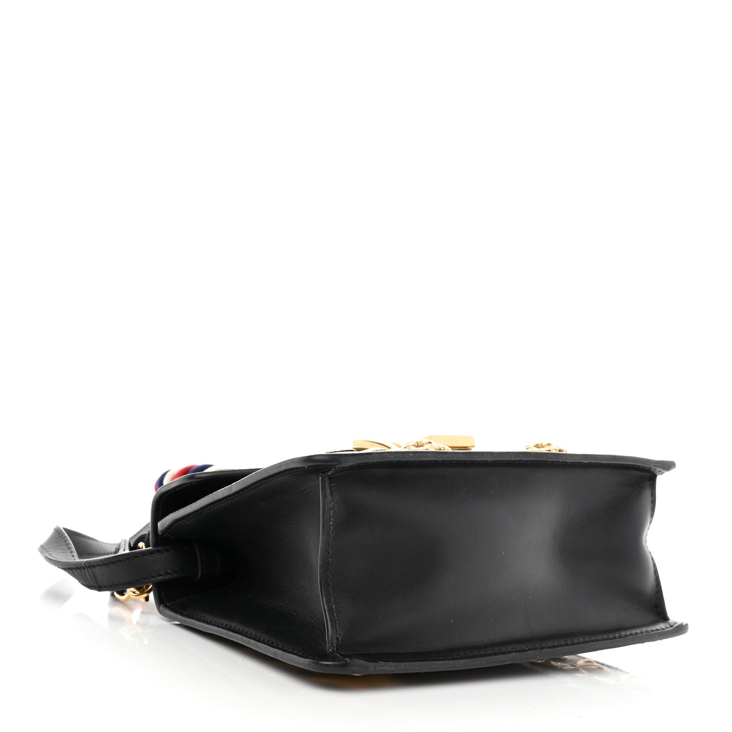 Gucci Calfskin Animal Studs Mini Sylvie Top Handle Bag Black 4 of 8